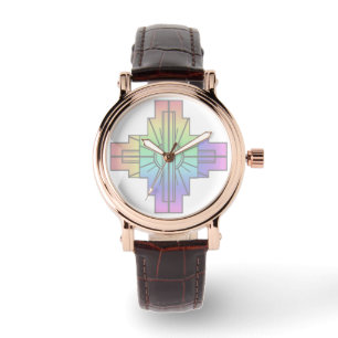 Art Deco Sunburst Mönster i Pastels Armbandsur