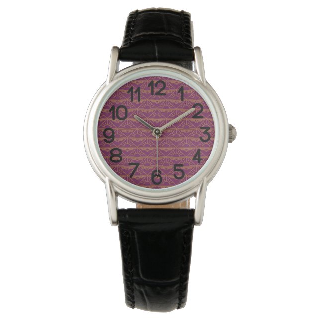 Art Deco Sunrise Armbandsur (Framsida)
