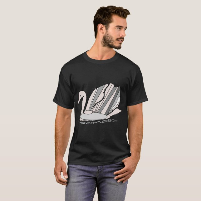 Art Deco Svan T-Shirt (Hel framsida)