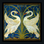 Art Deco Svanar Poster<br><div class="desc">Konst deco svanar i raserna och vatten.</div>