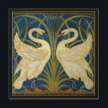 Art Deco Svanar Trätavla<br><div class="desc">Konst deco svanar i raserna och vatten.</div>