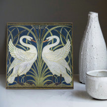 Art Deco Svanar Wall Decor Art nouveau Svan