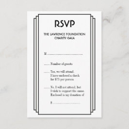 Art Deco-svarsinsats för svart staplad OSA i ram g