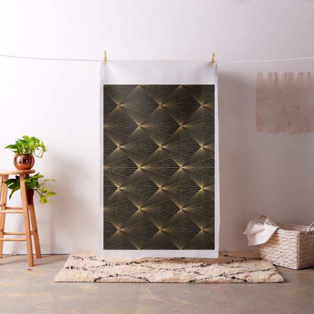 Art deco,svart guld,chic,elegant,mönster,klass,tr tyg (In Situ)