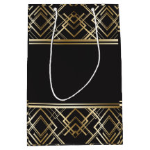 Art déco svart, guld, elegant, chic, monogramredo,