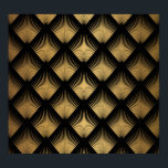 Art Deco, svart guld mönster. Poster<br><div class="desc">Art Deco Mönster. Sömlös svart bakgrund och guld bakgrund. Skalor eller snäckor korsar snöre-ornament. Minimalistisk geometrisk design. Vintage linjer. 1920-30-talets motiv. Lyxillustration av vintagen Embrace Art Deco allure med svart och guld elegans. Gå in på 20-talet med konst deco mönster i svart och guld. Luxet och historien möts. 1920-talet, deco,...</div>