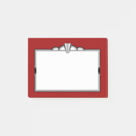 Art déco svärtar, röda vit & mörk - post-it block