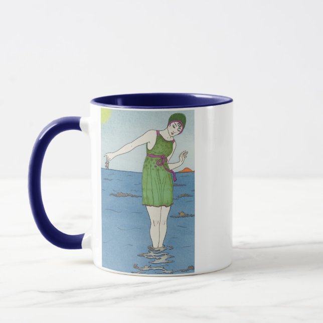 Art Deco Swimmer Mugg (Vänster)