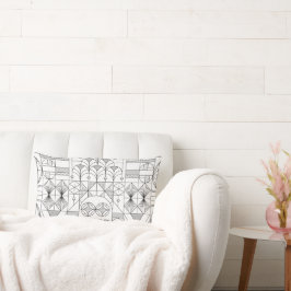 Art Deco Symmetry Linjer Dekorativ kudde