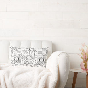 Art Deco Symmetry Linjer Dekorativ kudde