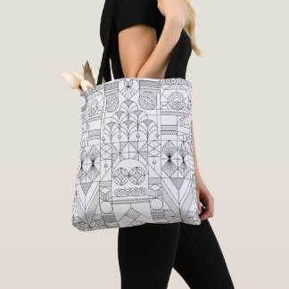 Art Deco Symmetry Linjer Tote Bag Tygkasse