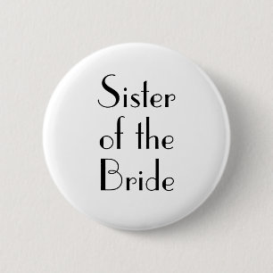 Art Deco-syster till Bride Bröllop-knappen Knapp