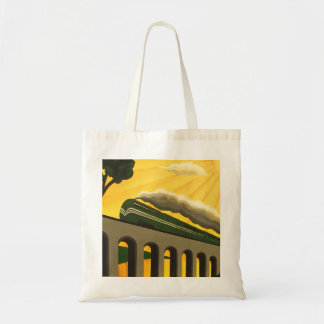 Art Deco Tåg unik Tote-väska Tygkasse