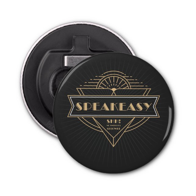 Art Deco-talarenkel roterande 2000-plan Flasköppnare (Framsidan)