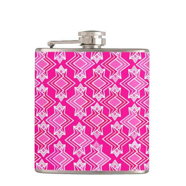 Art Deco Tapet Mönster, Fuchsia Rosa Fickplunta (Framsidan)