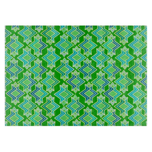 Art Deco Tapet Mönster, Jade Grönt (Framsidan)