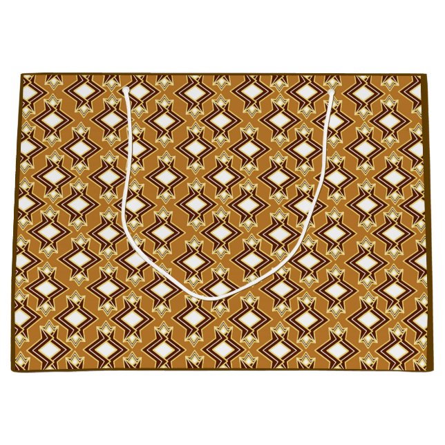 Art Deco Tapetmönster, Tan och Brun (Framsidan)