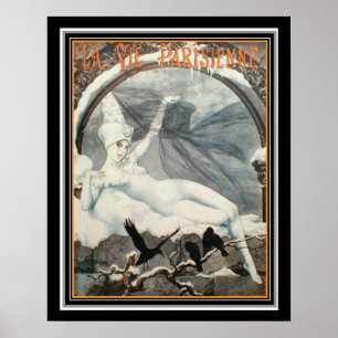Art déco tävlar Parisienne vinter 1926 16 x 20 Poster