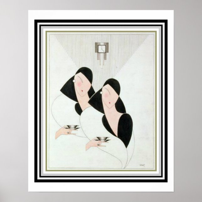 Art Deco "Tea Time" 16 x 20 Poster (Framsidan)
