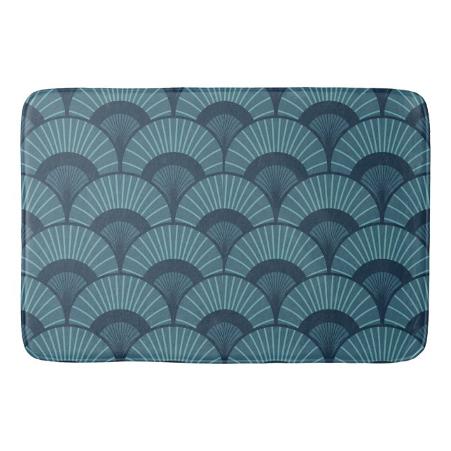 Art Deco Teal Bath Mat Badrumsmatta (Framsidan)