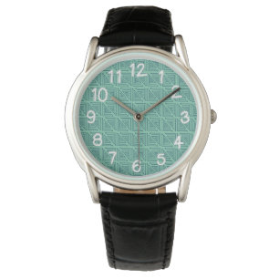 Art Deco Teal Mazes Armbandsur