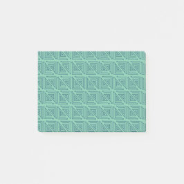 Art Deco Teal Mazes Post-it Block