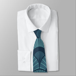 Art Deco Teal Tie Slips