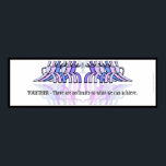 Art Deco Teamwork Motivational Banner (plum,Blue) Poster<br><div class="desc">Snyggt, Art Deco stil-grafik med två team som möter varandra och höjer en enda trofé kopp w/a raket på startplattan ingraverat på framsidan. Rubriken nedan: "TILLSAMMANS - Det finns inga gränser för vad vi kan uppnå." kan behållas, ändras eller tas bort. 36" x12" är den perfekt som är storlek för...</div>