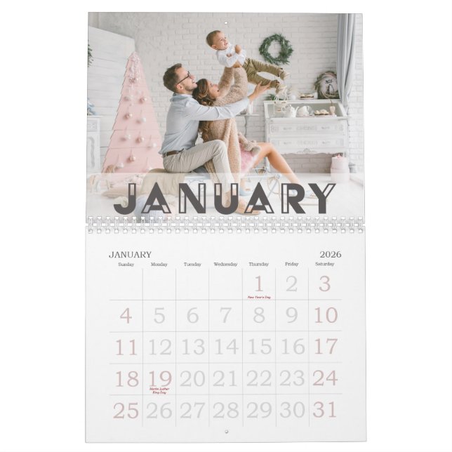Art Deco-teckensnitt | 2026 Foto Kalender (Jan 2026)