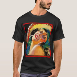 Art deco teckning i en flapper t shirt