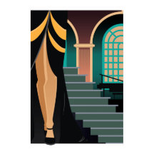 Art Deco-teckning Poster 1c