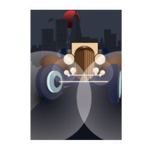 Art Deco-teckning Poster 1e