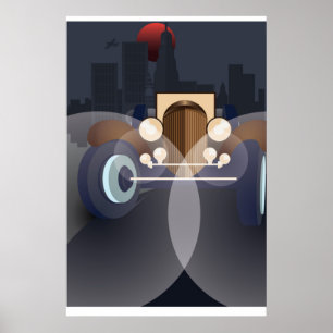 Art Deco-teckning Poster 1e