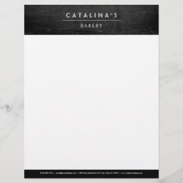 Art Deco-text på svart trä Brevhuvud