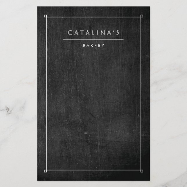 Art Deco-text på svart trä Flygblad (Framsidan)