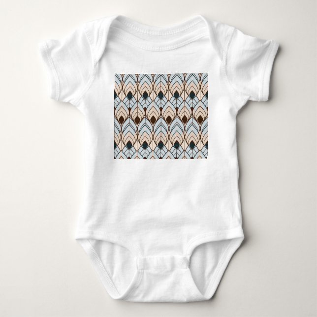 Art Deco: Texturerat sömlöst ornament. T Shirt (Framsida)