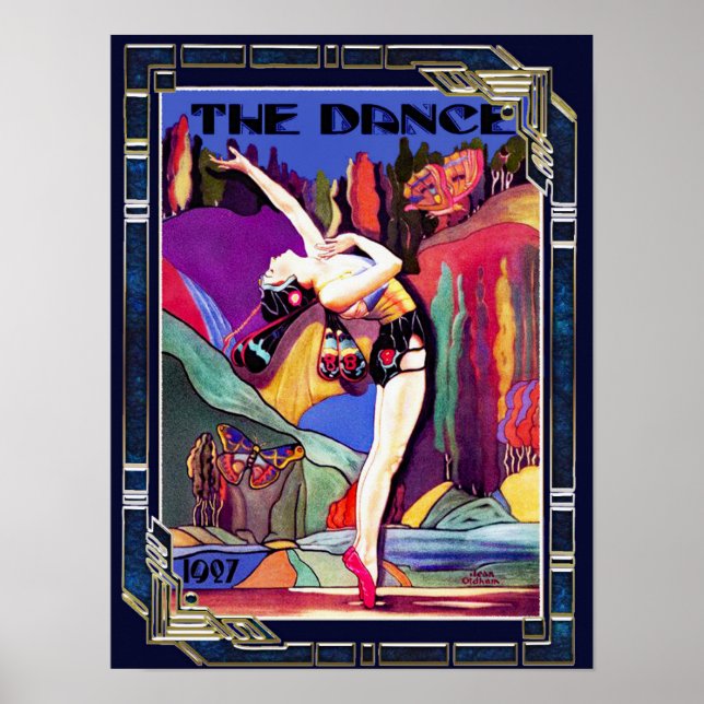 Art Deco "The Dance 1927" Cover Poster (Framsidan)