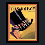 Art Deco "The Dance" Cover (1920-talet) 16 x 20 Poster<br><div class="desc">Unik Art Deco Top hat-täckning för The Dance Magazine ca 1920-ish</div>