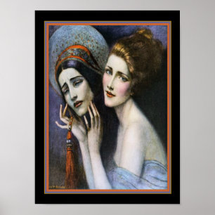 Art Deco Theater Cover av W.T. Benda ca. 1922 Poster