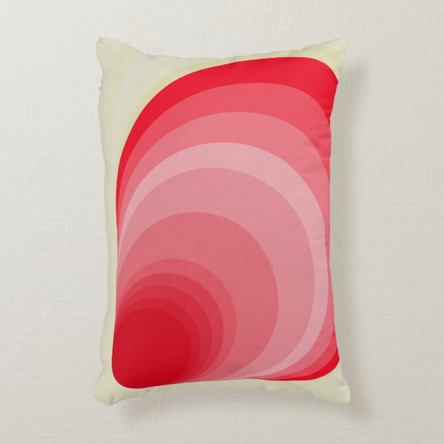 Art Deco throw pillow in red and gold. Prydnadskudde (Framsidan(Vertikal))