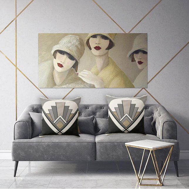 Art Deco Throw Pillow Kudde (Skapare uppladdad)