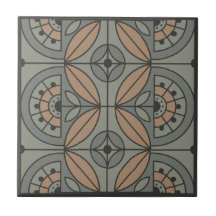 Art Deco Tile-Blommigt (sten bäck och sandal)