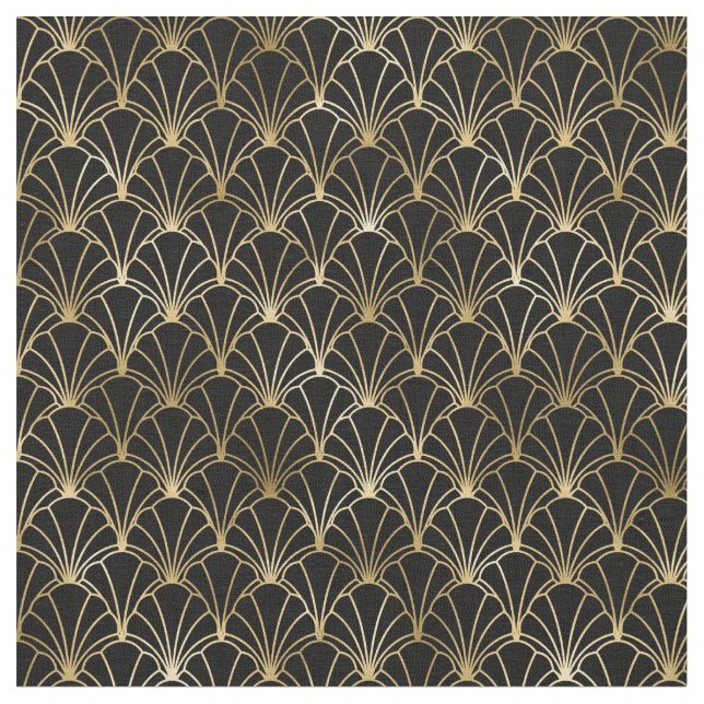 art deco tiled mönster Fabric Tyg (Närbild)