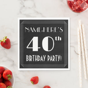 Art Deco: Titta 40 Party på födelsedagen med eget Pappersservett