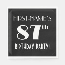 Art Deco-titta på 87:e Födelsedagsfesten med eget Pappersservett