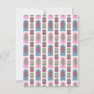 Art Deco Träd Anteckningskort