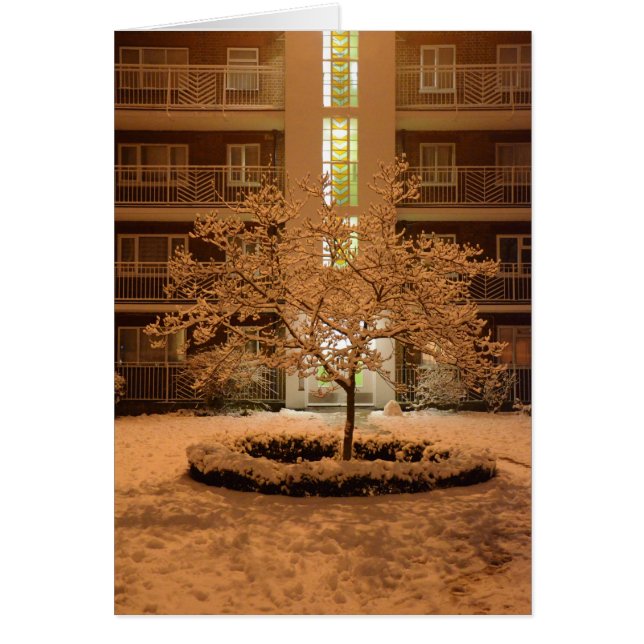 Art Deco Träd Hälsningskort (Framsidan)