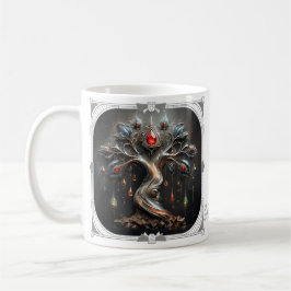 Art Deco-trädet Livets träd-design.  Kaffemugg