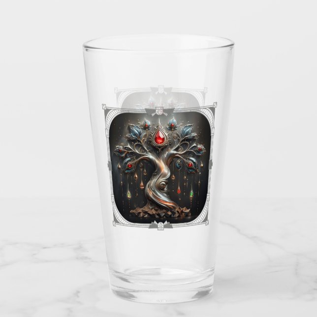 Art Deco-trädet Livsdesignen. Glaskopp (Framsida)