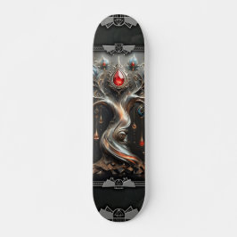 Art Deco-trädet Livsdesignen. Mini Skateboard Bräda 18,5 Cm